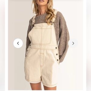 Rhythm Tides Short Overall in Cream